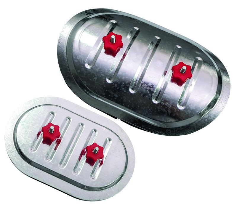 Лючок накладной CAD 300*200 mm Ø355 RED