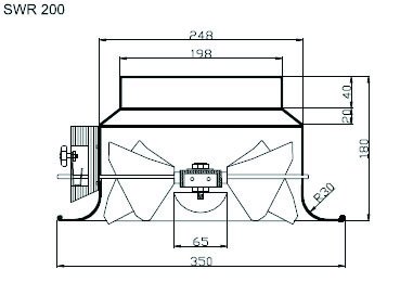 SWR-315 диффузор вихревой — Габаритные размеры